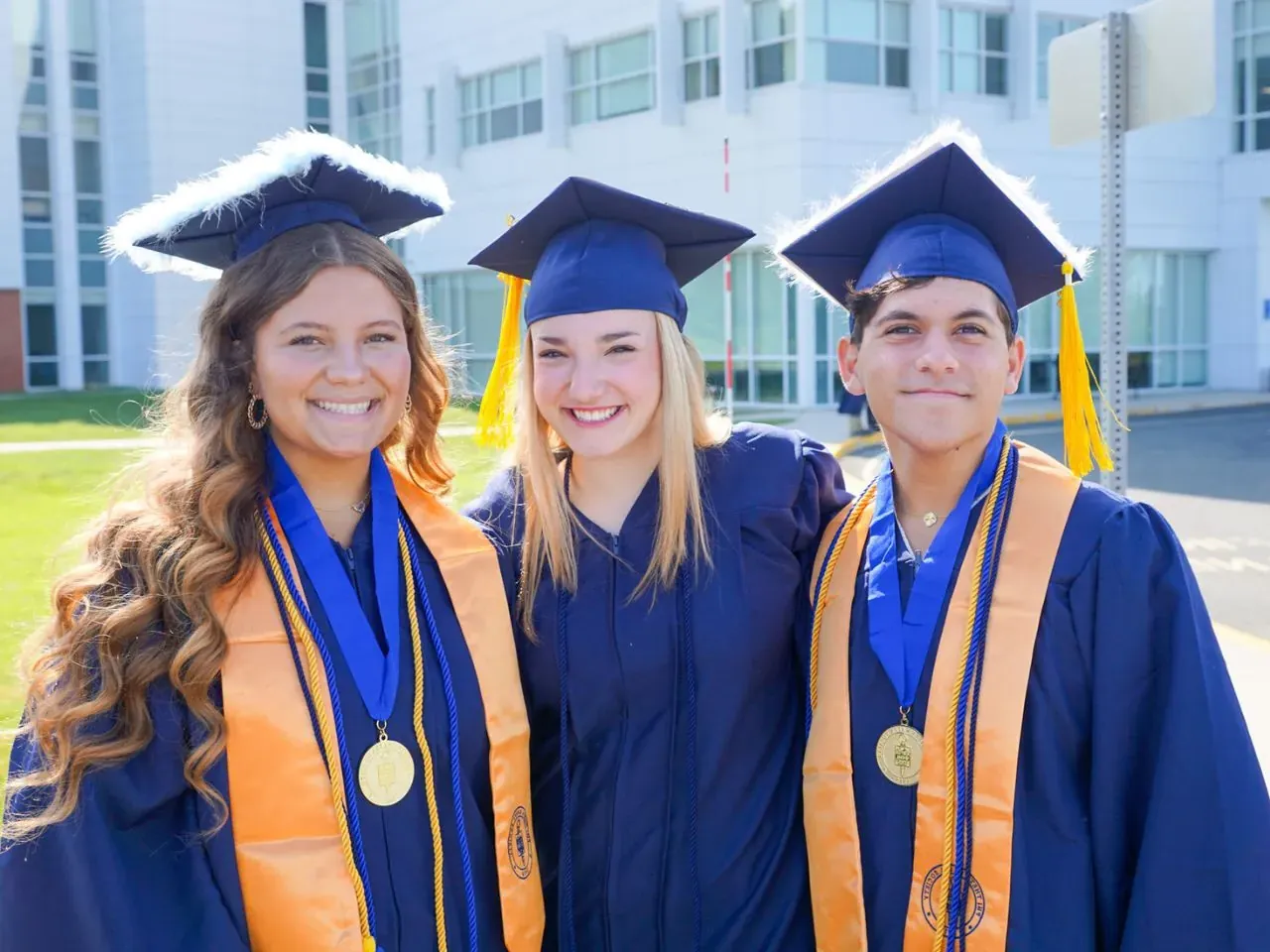 student in graduation attire